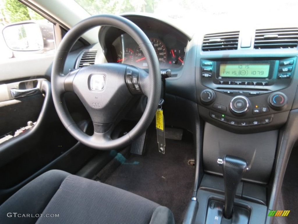 2003 Accord LX Coupe - Satin Silver Metallic / Black photo #10