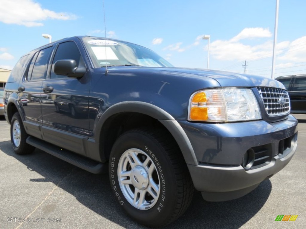 2003 Explorer XLT - Medium Wedgewood Blue Metallic / Medium Parchment Beige photo #4