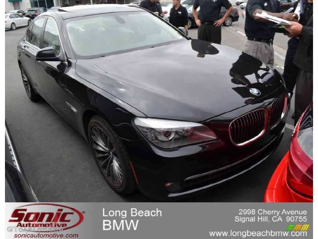 2011 7 Series 740i Sedan - Dark Graphite Metallic / Oyster/Black photo #1