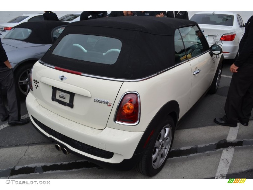 2009 Cooper S Convertible - Pepper White / Lounge Hot Chocolate Leather photo #3