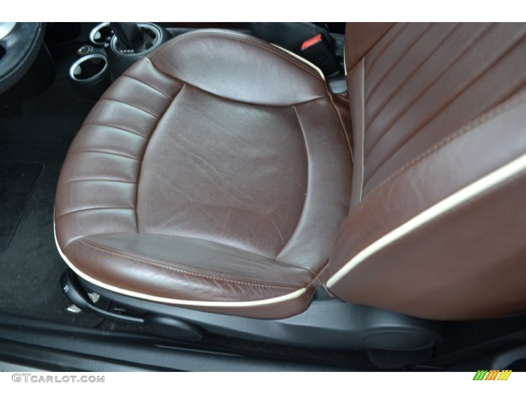 2009 Cooper S Convertible - Pepper White / Lounge Hot Chocolate Leather photo #6
