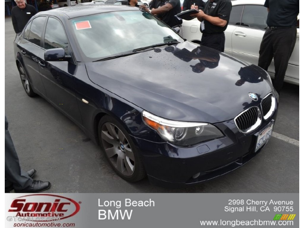 2007 5 Series 530i Sedan - Monaco Blue Metallic / Grey photo #1