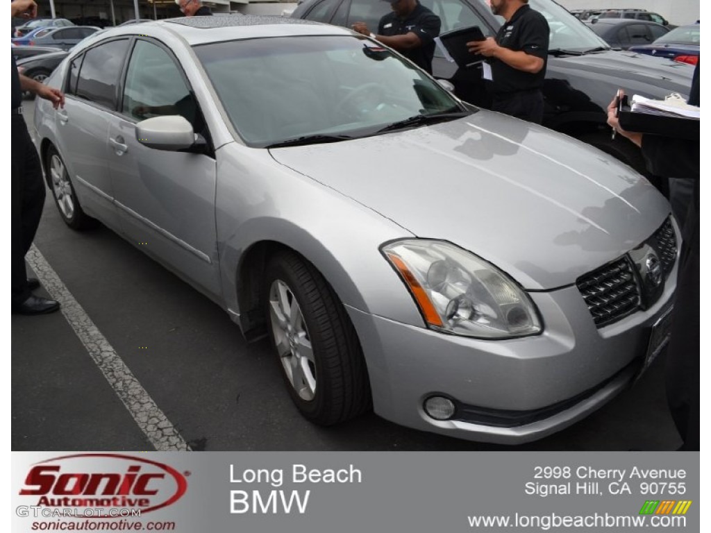 2004 Maxima 3.5 SL - Liquid Silver Metallic / Frost Gray photo #1