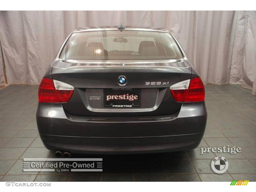 2007 3 Series 328xi Sedan - Sparkling Graphite Metallic / Black photo #2