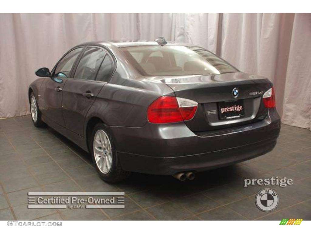2007 3 Series 328xi Sedan - Sparkling Graphite Metallic / Black photo #3
