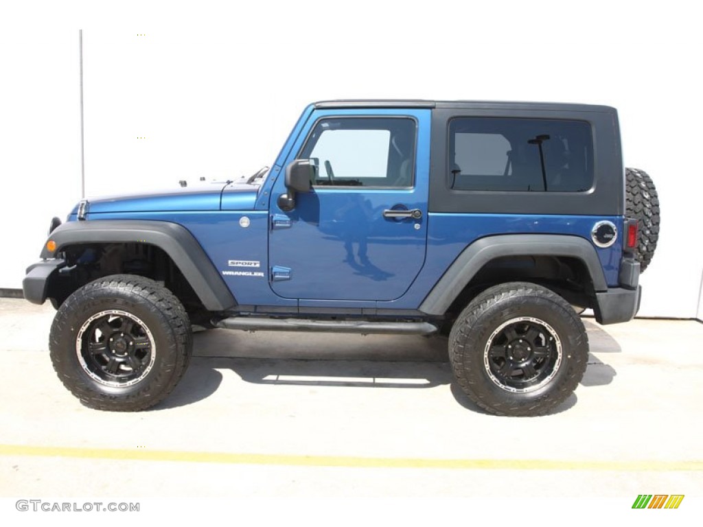 Deep Water Blue Pearl 2010 Jeep Wrangler Sport 4x4 Exterior Photo #64213217