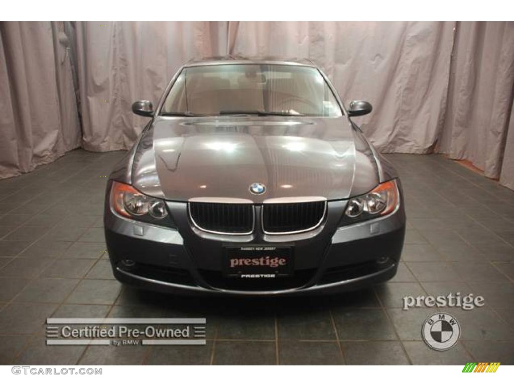 2007 3 Series 328xi Sedan - Sparkling Graphite Metallic / Black photo #6
