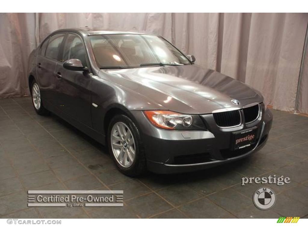 2007 3 Series 328xi Sedan - Sparkling Graphite Metallic / Black photo #7