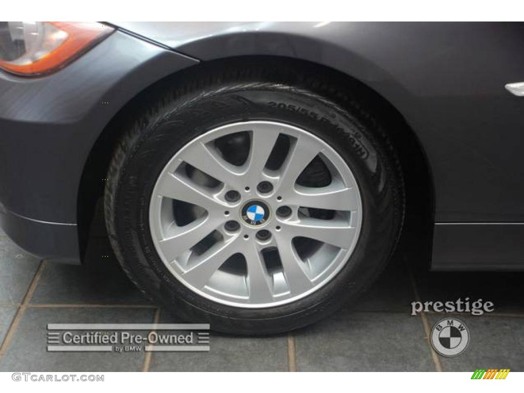 2007 3 Series 328xi Sedan - Sparkling Graphite Metallic / Black photo #8