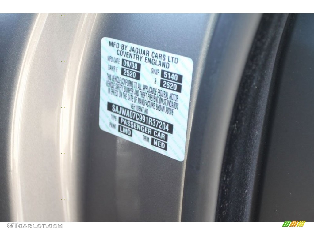 2009 XF Color Code LMO for Vapour Grey Metallic Photo #64215022