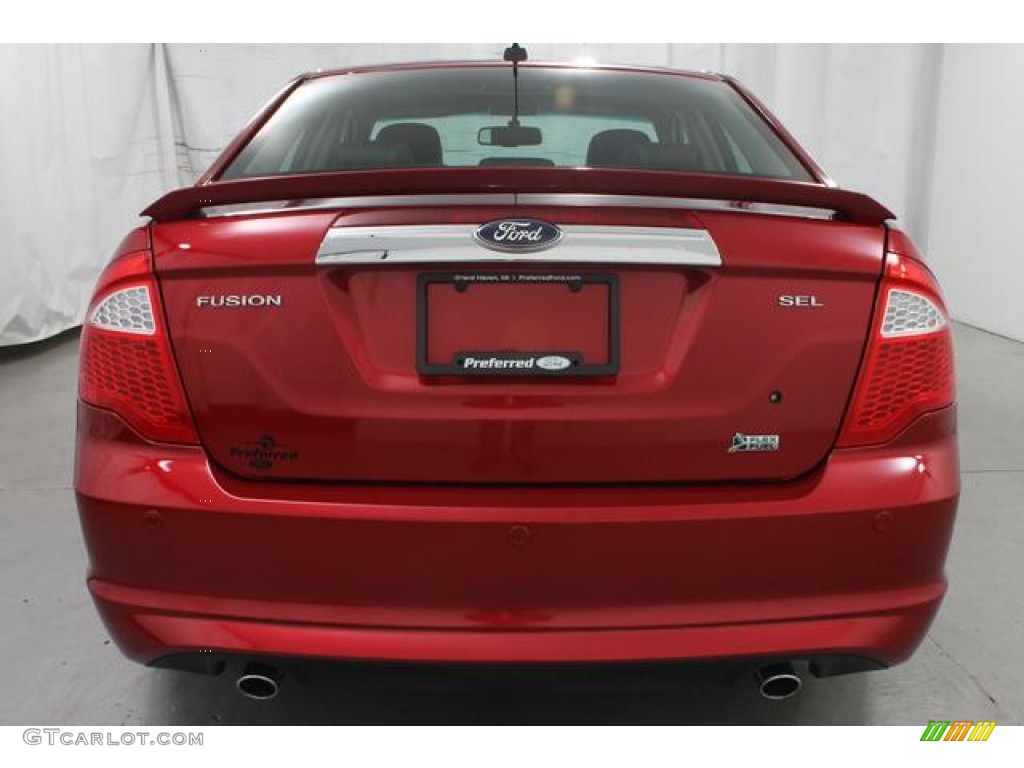 2010 Fusion SEL V6 - Red Candy Metallic / Charcoal Black photo #5