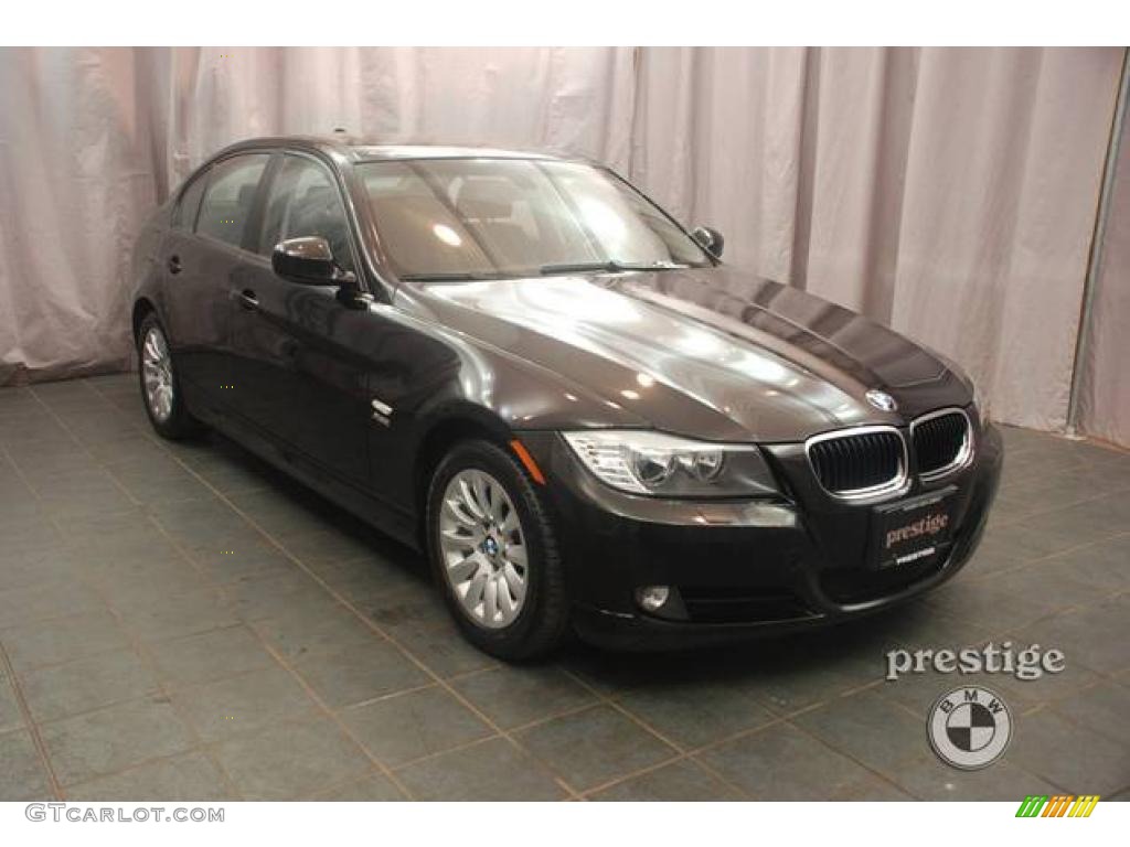 2009 3 Series 328xi Sedan - Jet Black / Black photo #7