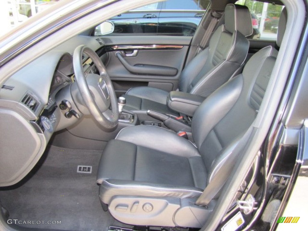 Black Interior 2007 Audi RS4 4.2 quattro Sedan Photo #64220870
