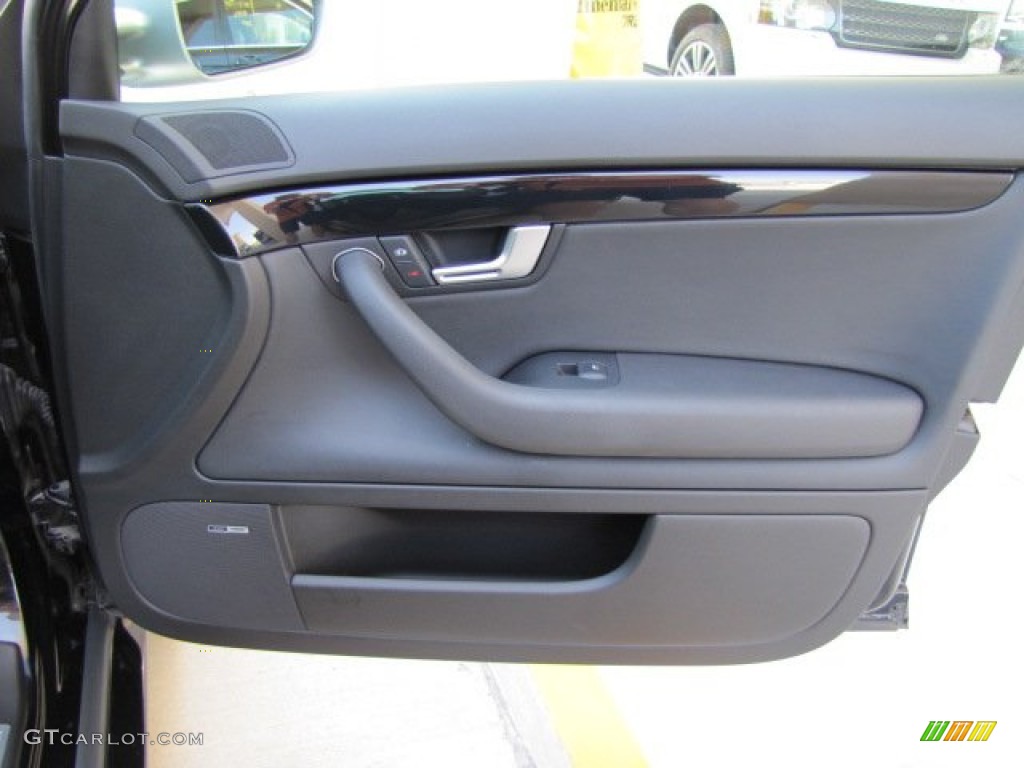 2007 Audi RS4 4.2 quattro Sedan Black Door Panel Photo #64221092