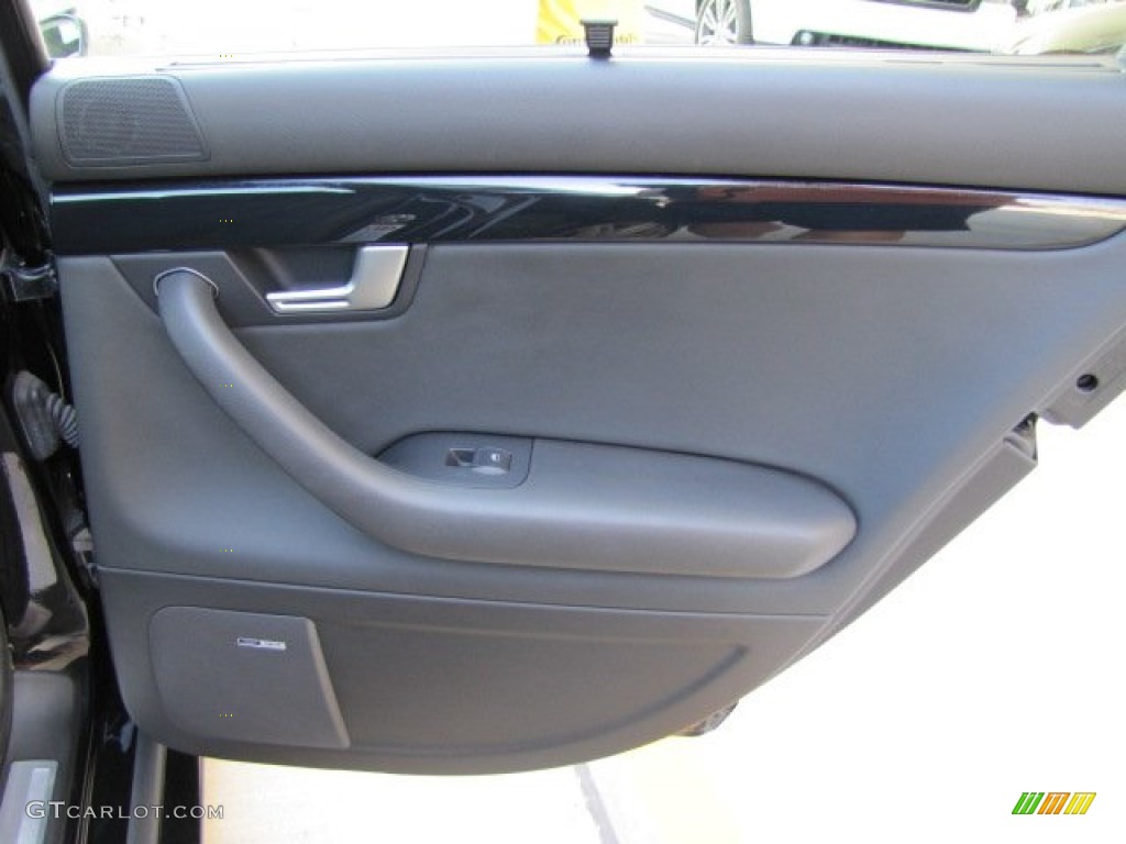 2007 Audi RS4 4.2 quattro Sedan Black Door Panel Photo #64221098