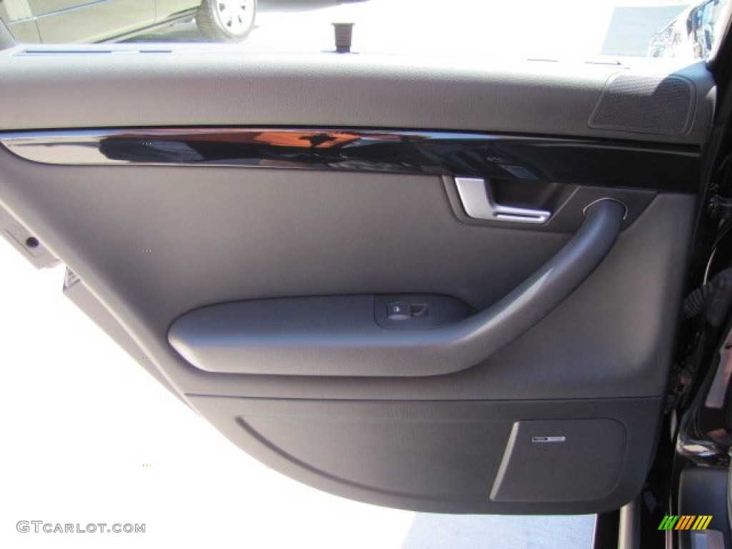 2007 Audi RS4 4.2 quattro Sedan Black Door Panel Photo #64221101