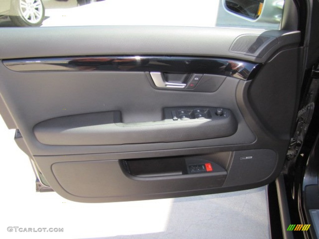 2007 Audi RS4 4.2 quattro Sedan Black Door Panel Photo #64221107