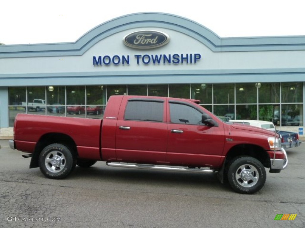 2006 Ram 1500 SLT Mega Cab 4x4 - Inferno Red Crystal Pearl / Medium Slate Gray photo #1