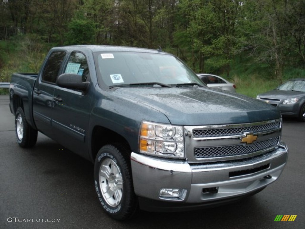 2012 Silverado 1500 LT Crew Cab 4x4 - Blue Granite Metallic / Ebony photo #2