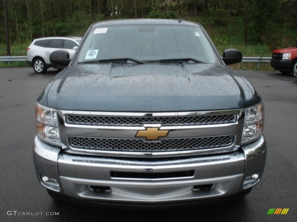 2012 Silverado 1500 LT Crew Cab 4x4 - Blue Granite Metallic / Ebony photo #3