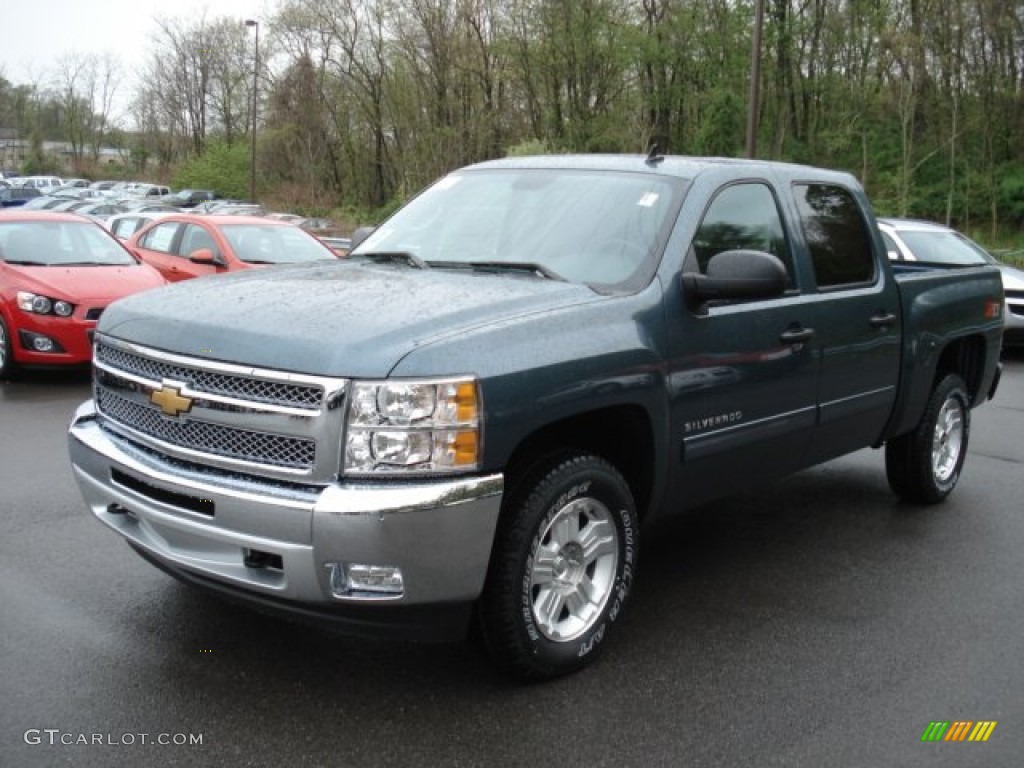 2012 Silverado 1500 LT Crew Cab 4x4 - Blue Granite Metallic / Ebony photo #4