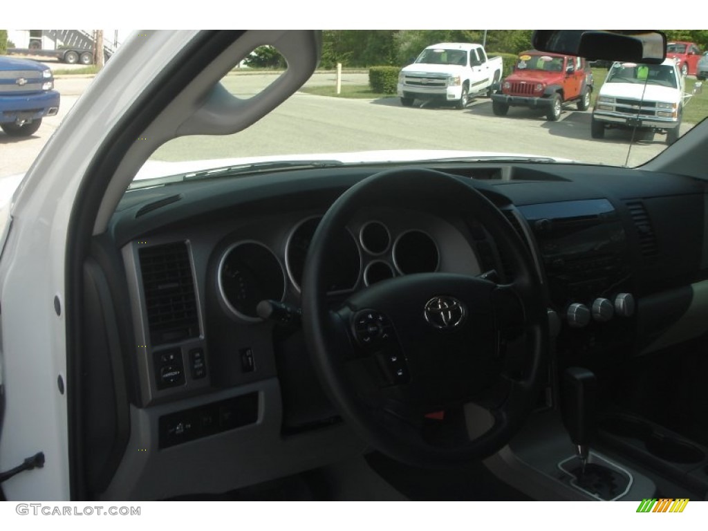 2010 Tundra TRD Double Cab 4x4 - Super White / Graphite Gray photo #50