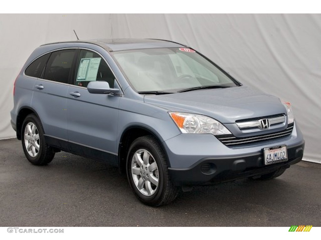 2007 CR-V EX-L - Glacier Blue Metallic / Gray photo #6