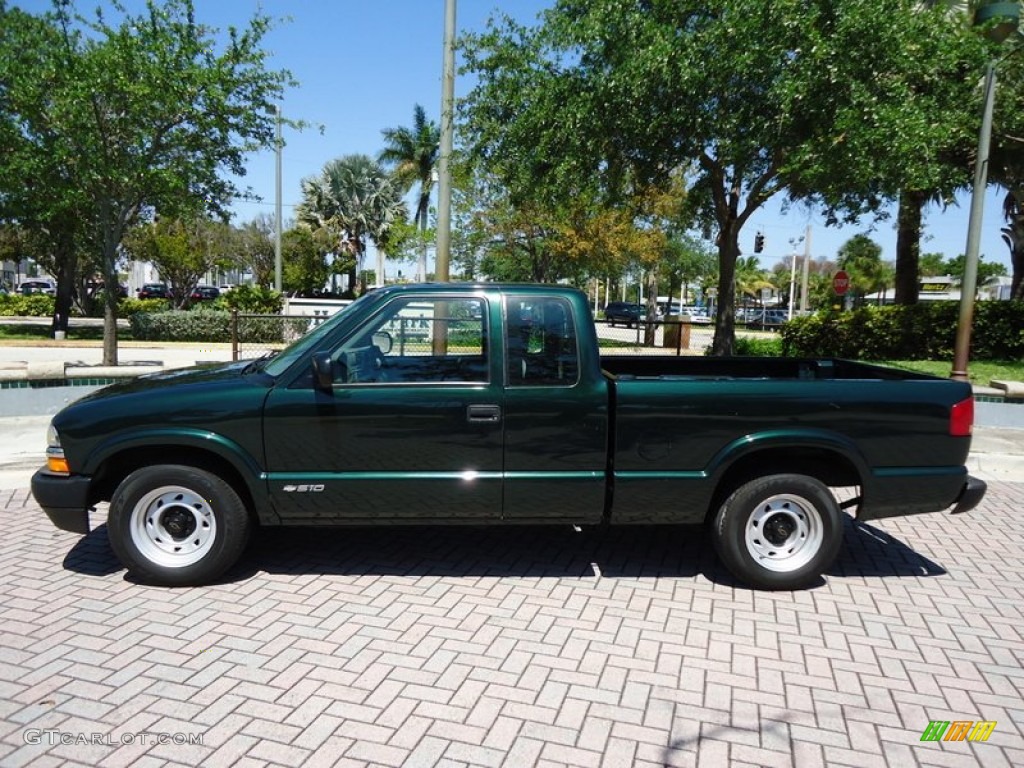 2002 S10 Extended Cab - Forest Green Metallic / Medium Gray photo #6