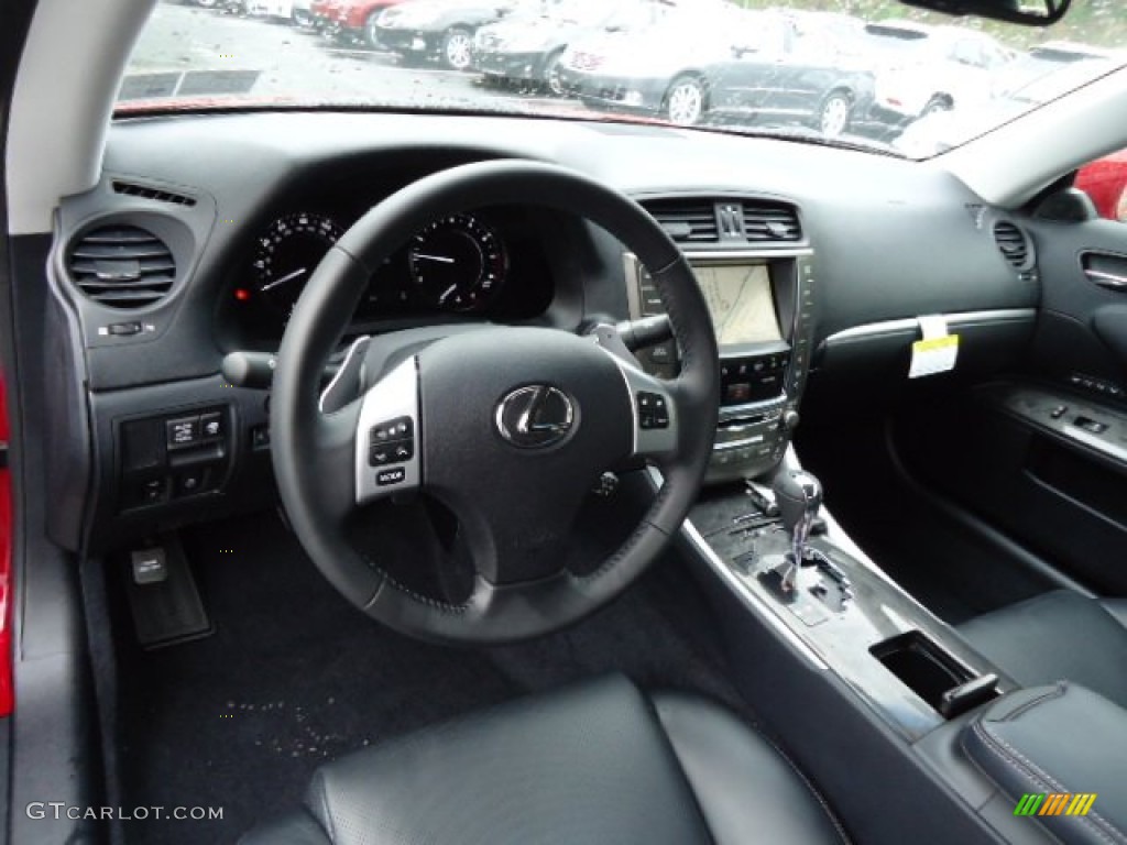 2012 Lexus IS 250 C Convertible Black Dashboard Photo #64232494