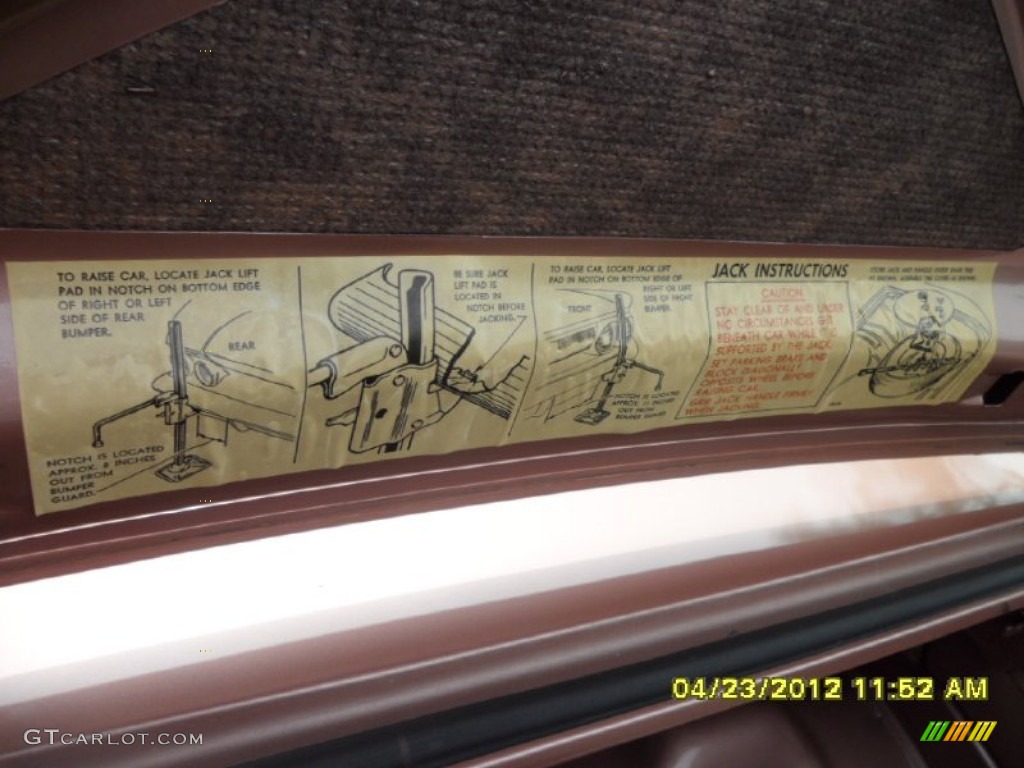 1962 Oldsmobile Cutlass F-85 2 Door Convertible Info Tag Photos