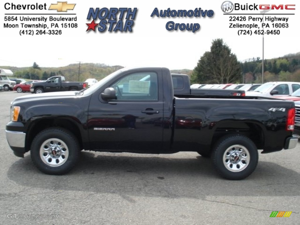 2012 Sierra 1500 Regular Cab 4x4 - Onyx Black / Dark Titanium photo #1