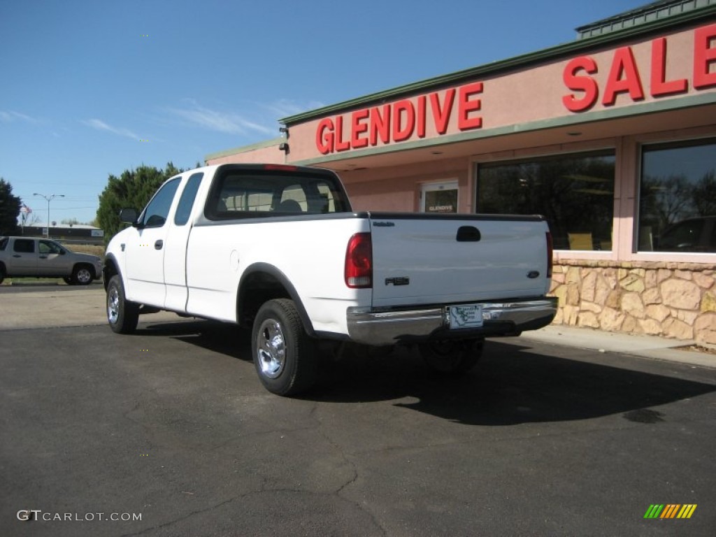 1999 F150 XL Extended Cab 4x4 - Oxford White / Medium Prairie Tan photo #5
