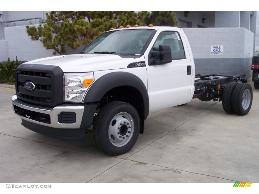 Oxford White 2012 Ford F450 Super Duty XL Regular Cab Chassis Exterior Photo #64239212