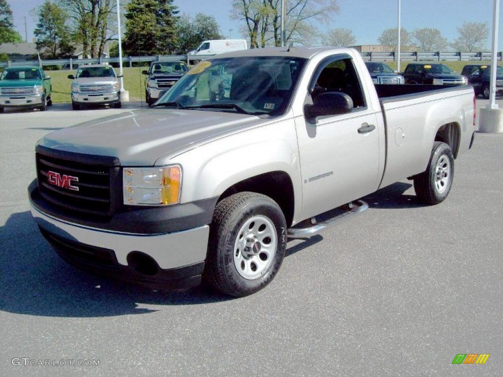 2008 Sierra 1500 Regular Cab - Silver Birch Metallic / Dark Titanium photo #11