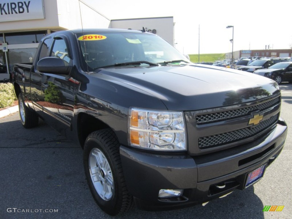 2010 Silverado 1500 LT Extended Cab 4x4 - Taupe Gray Metallic / Light Titanium/Ebony photo #7