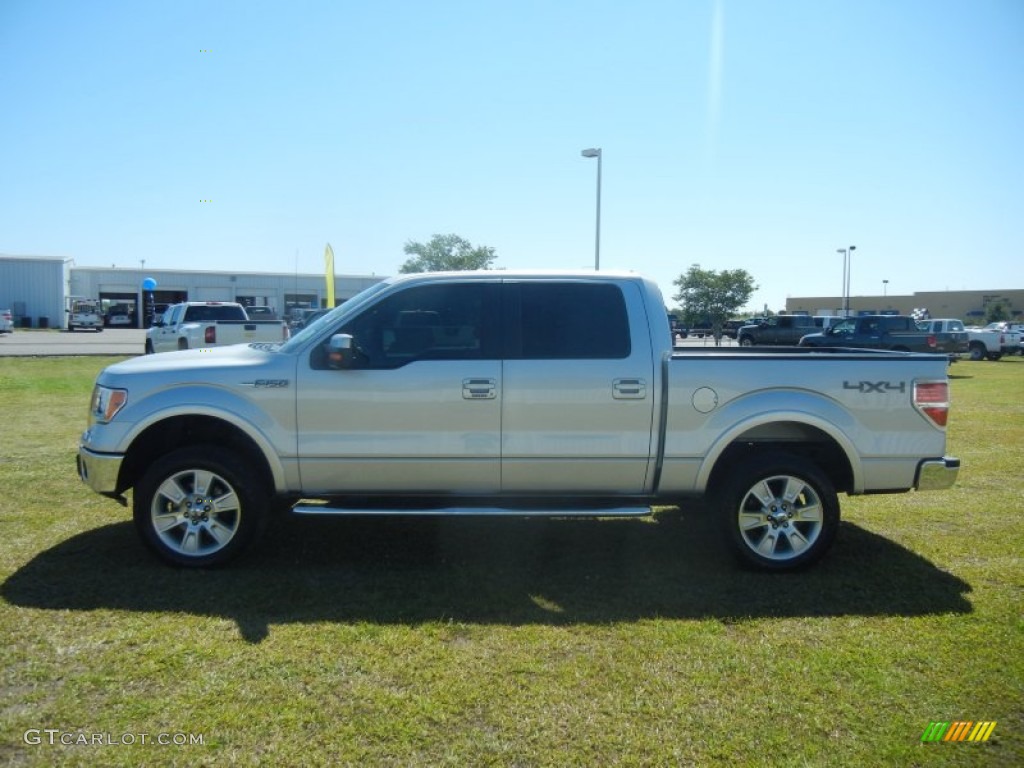 2010 F150 Lariat SuperCrew 4x4 - Ingot Silver Metallic / Black photo #5