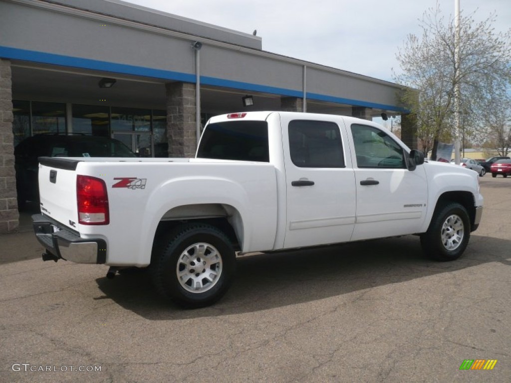 2007 Sierra 1500 SLE Crew Cab 4x4 - Summit White / Dark Titanium/Light Titanium photo #6