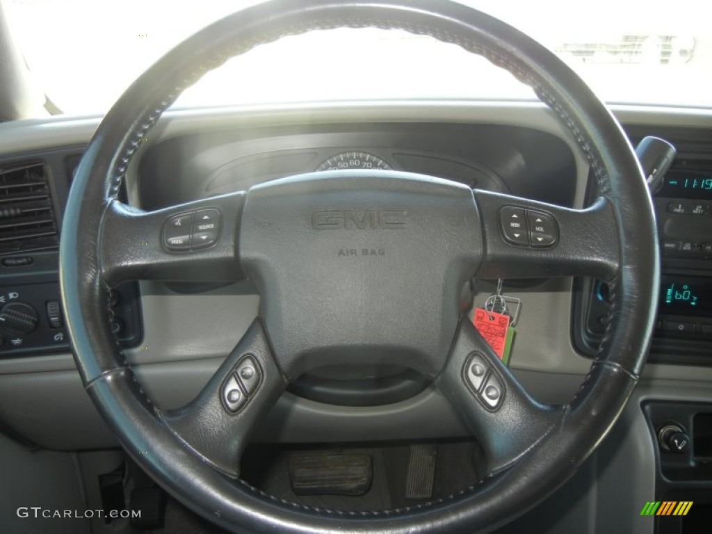 2006 GMC Sierra 1500 SLT Extended Cab 4x4 Pewter Steering Wheel Photo #64244374