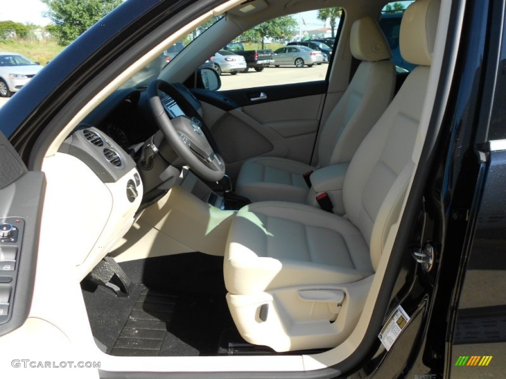 2012 Tiguan SE - Deep Black Metallic / Beige photo #11