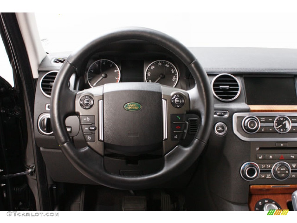 2010 Land Rover LR4 HSE Ebony Steering Wheel Photo #64247720