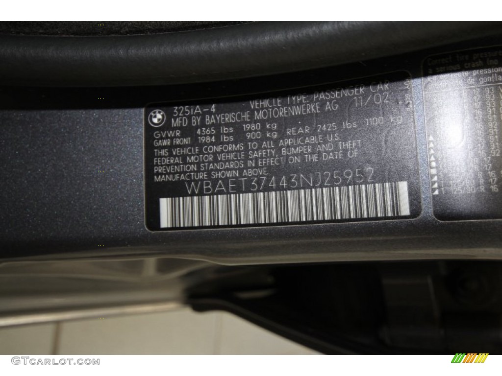 2003 3 Series 325i Sedan - Steel Grey Metallic / Grey photo #10