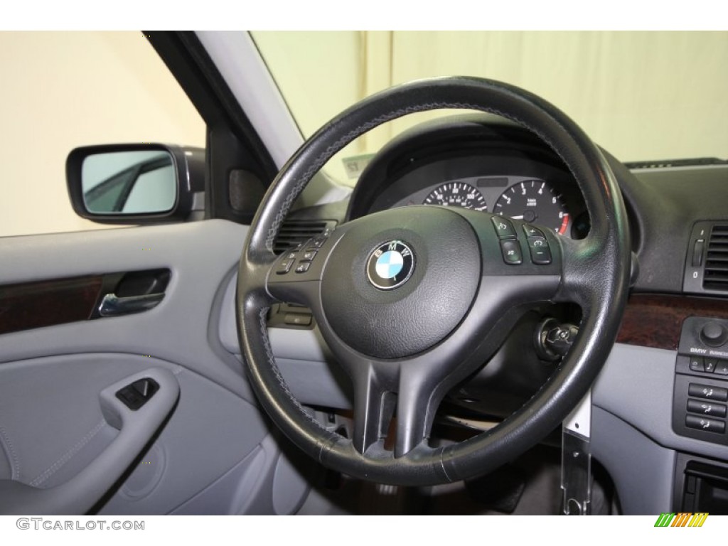 2003 3 Series 325i Sedan - Steel Grey Metallic / Grey photo #31