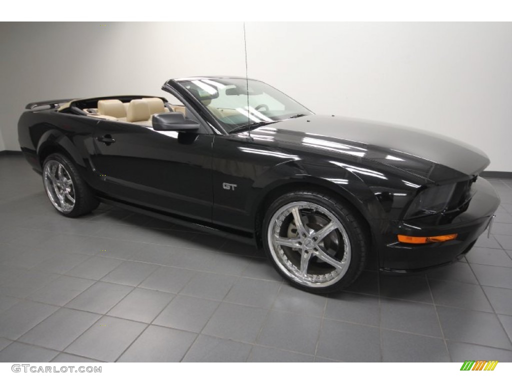 2005 Mustang GT Premium Convertible - Black / Medium Parchment photo #1