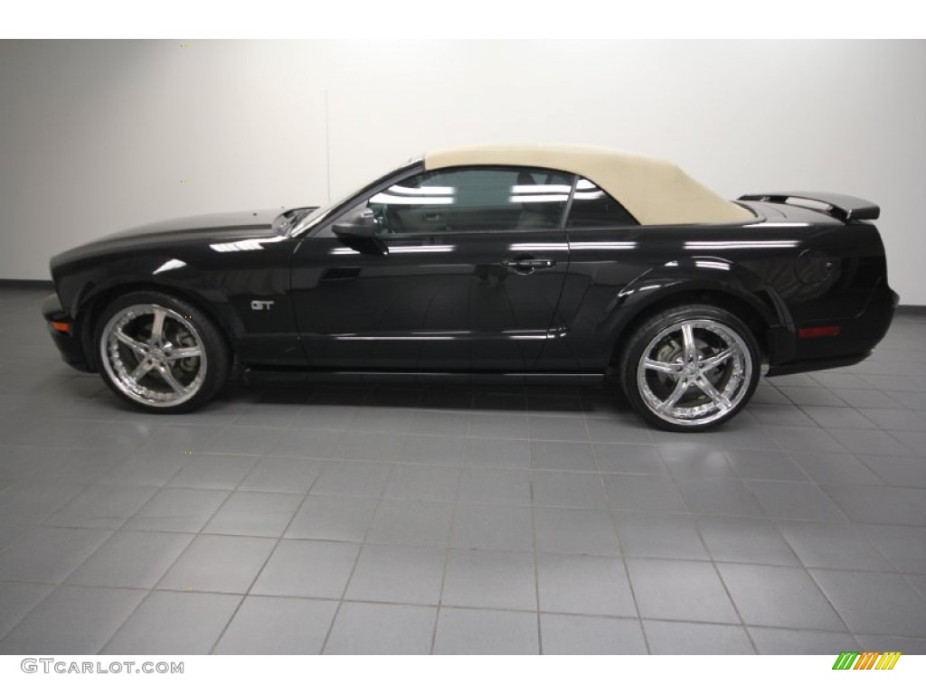 2005 Mustang GT Premium Convertible - Black / Medium Parchment photo #2