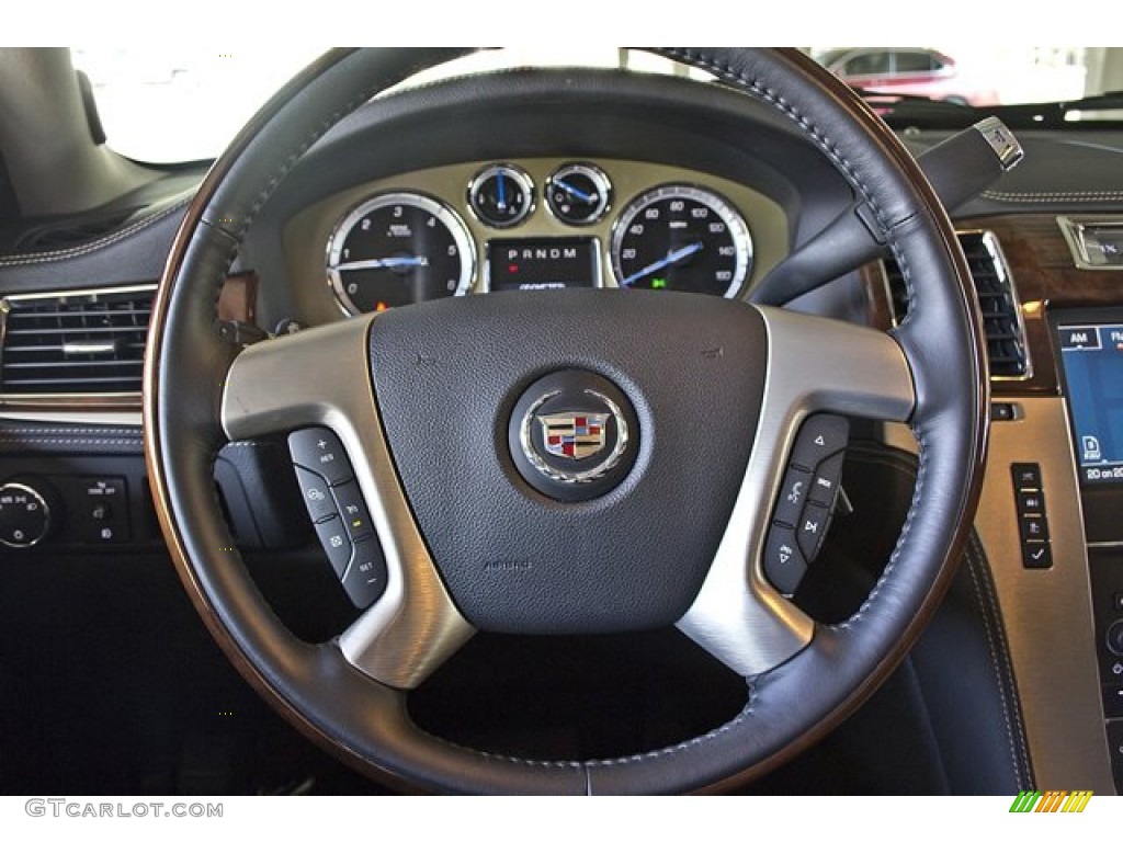 2012 Cadillac Escalade ESV Platinum AWD Ebony/Ebony Steering Wheel Photo #64251050