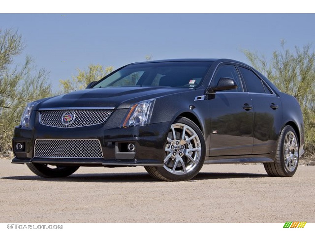 2012 CTS -V Sedan - Black Diamond Tricoat / Ebony/Ebony photo #1