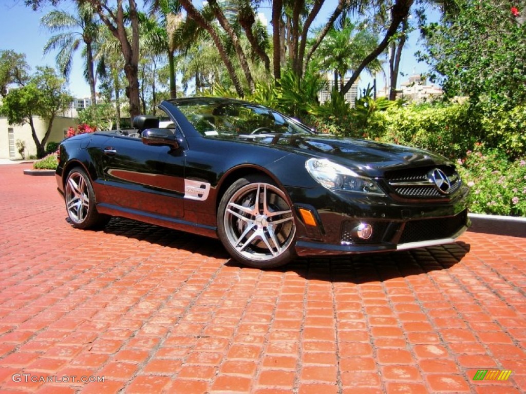 Black 2009 Mercedes-Benz SL 65 AMG Roadster Exterior Photo #64252079