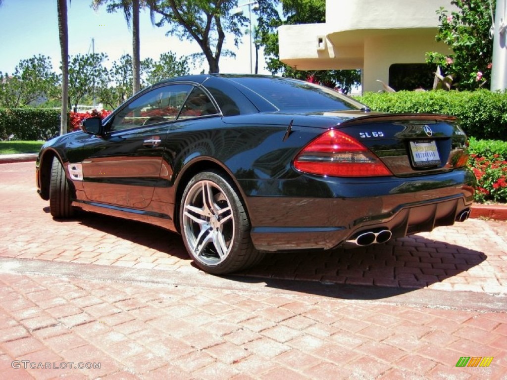 Black 2009 Mercedes-Benz SL 65 AMG Roadster Exterior Photo #64252089