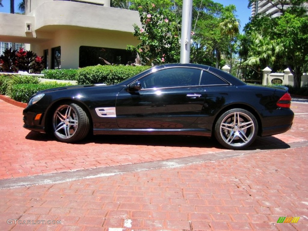 Black 2009 Mercedes-Benz SL 65 AMG Roadster Exterior Photo #64252130