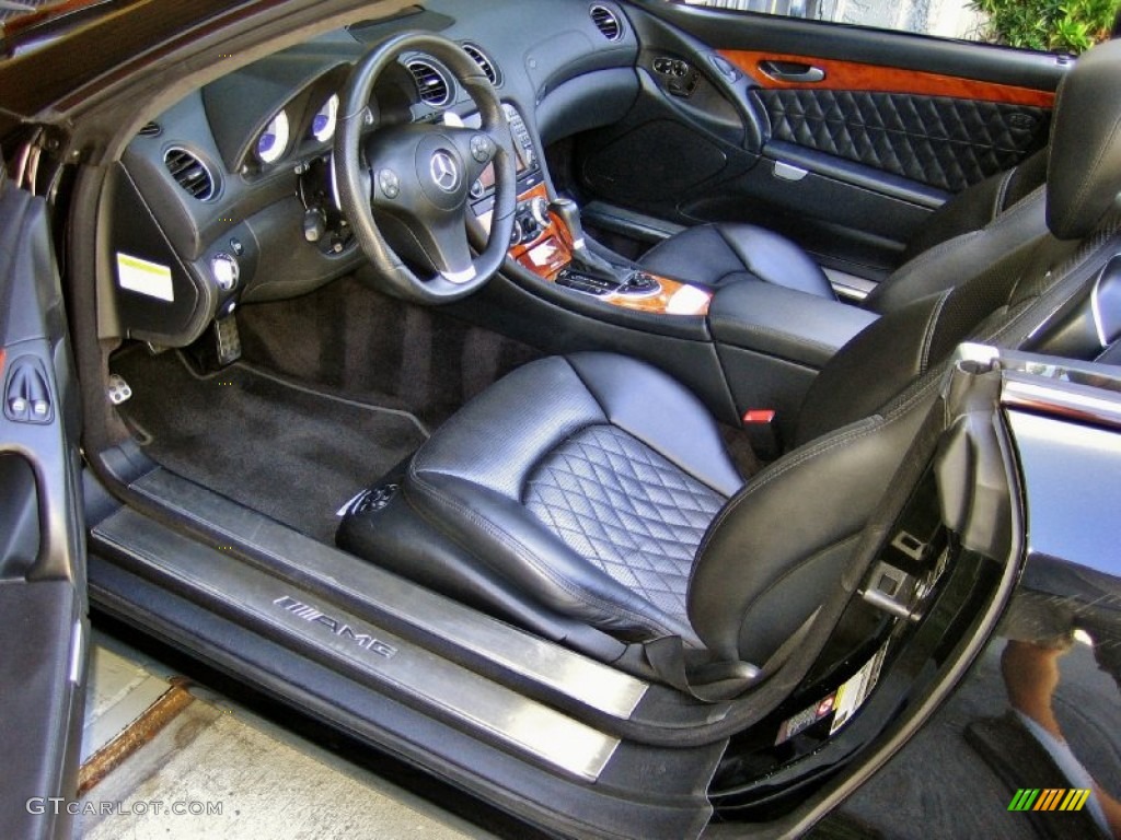 Black Interior 2009 Mercedes-Benz SL 65 AMG Roadster Photo #64252199